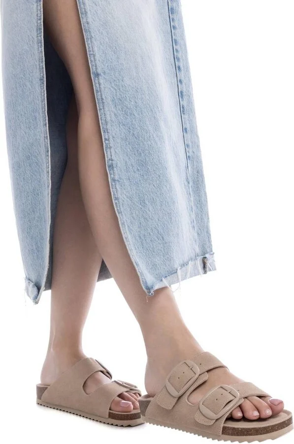 Women's Footbed Sandals with two buckles Refresh By Xti - Image 3