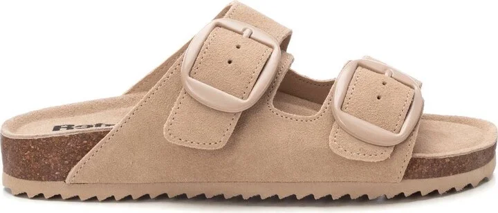 Women's Footbed Sandals with two buckles Refresh By Xti