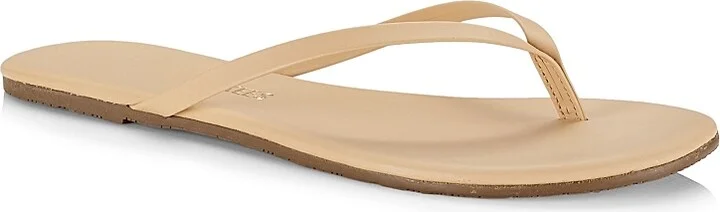 Women's Foundations Matte Leather Flip Flops - Sunkissed - Size 5 - Image 2