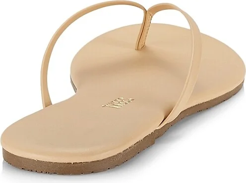 Women's Foundations Matte Leather Flip Flops - Sunkissed - Size 5 - Image 3