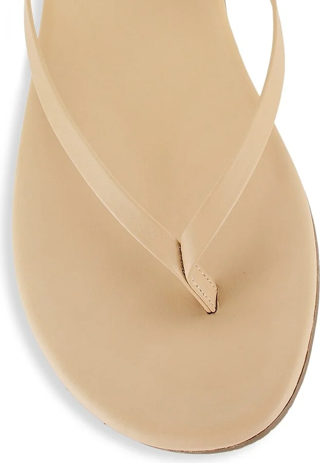 Women's Foundations Matte Leather Flip Flops - Sunkissed - Size 5 - Image 4
