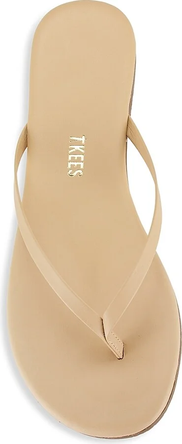 Women's Foundations Matte Leather Flip Flops - Sunkissed - Size 5 - Image 5