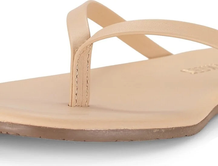 Women's Foundations Matte Leather Flip Flops - Sunkissed - Size 5 - Image 6