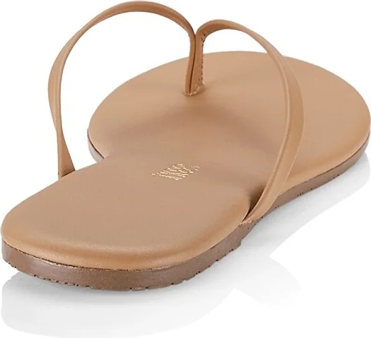 Women's Foundations Matte Leather Flip Flops - Sunkissed - Size 5 - Image 8