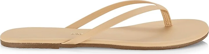 Women's Foundations Matte Leather Flip Flops - Sunkissed - Size 5