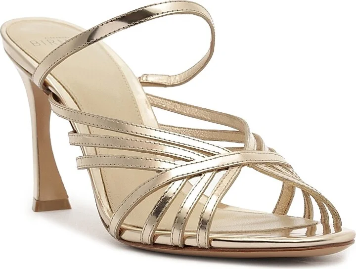 Women's Fran 85MM Leather Metallic Mules - Golden - Size 5 - Image 2