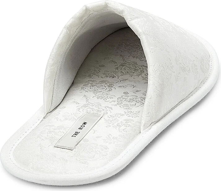 Women's Frances Silk-Blend Slippers - Ivory - Size 5 - Image 3