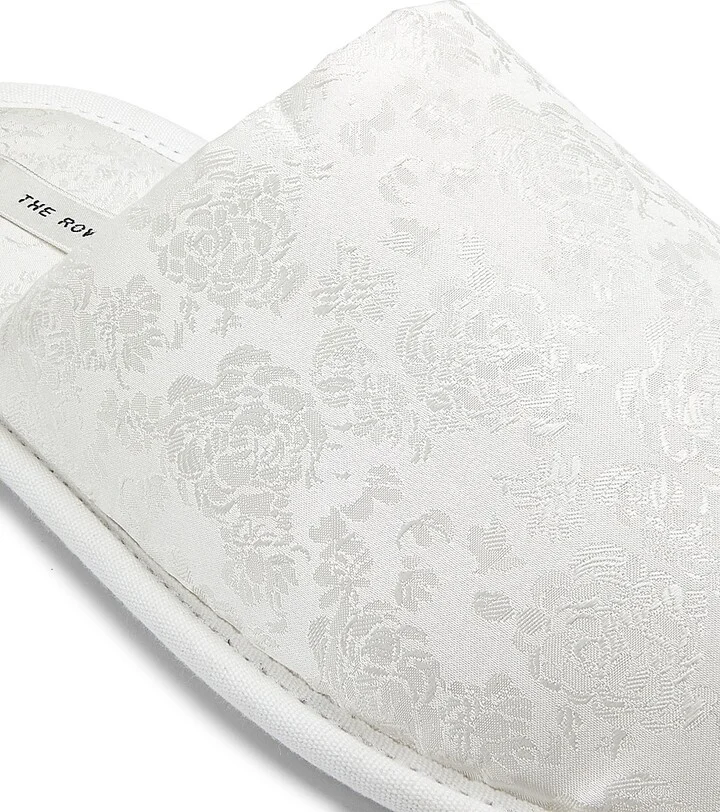 Women's Frances Silk-Blend Slippers - Ivory - Size 5 - Image 4