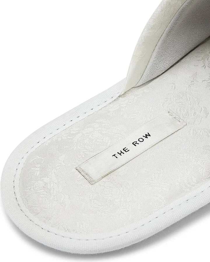 Women's Frances Silk-Blend Slippers - Ivory - Size 5 - Image 5