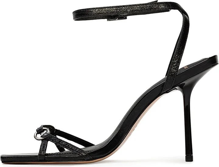 Women's Frankie 100MM Leather High Heel Sandals - Black - Size 7.5 - Image 4