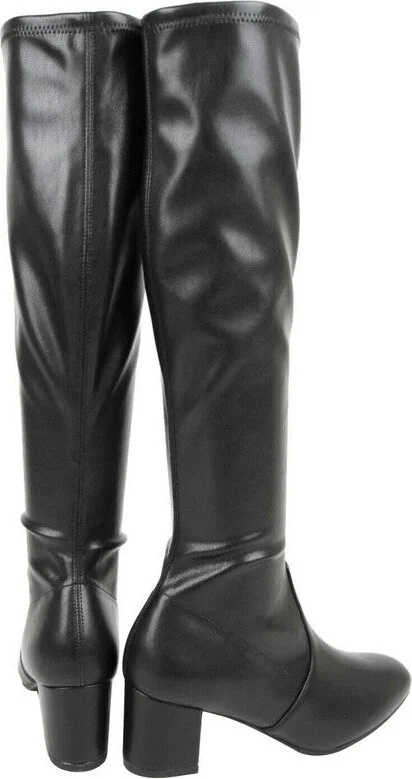 Women's Frannie Black Nappa Leather Knee-High Boot (36 / 5.5 B) - Image 5