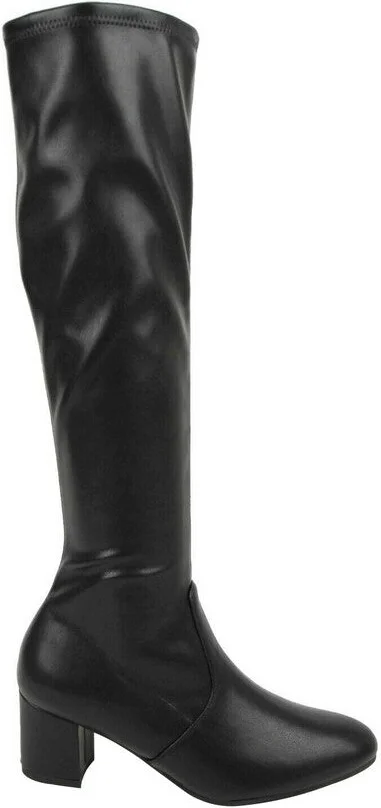 Women's Frannie Black Nappa Leather Knee-High Boot (36 / 5.5 B) - Image 6