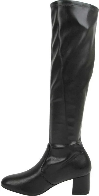 Women's Frannie Black Nappa Leather Knee-High Boot (36 / 5.5 B) - Image 7