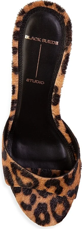 Women's Freddie 65MM Leopard Sandals - Leopard Ponyhair - Size 6 - Image 4