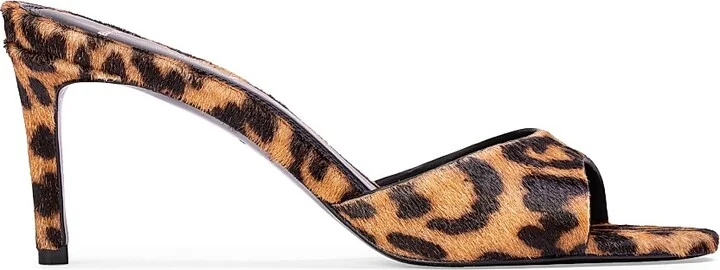 Women's Freddie 65MM Leopard Sandals - Leopard Ponyhair - Size 6