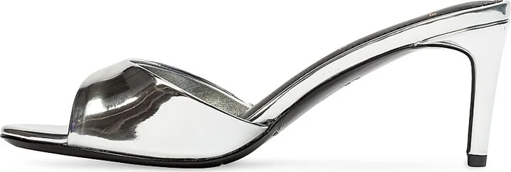 Women's Freddie 65MM Metallic Mules - Silver Metallic - Size 5 - Image 5