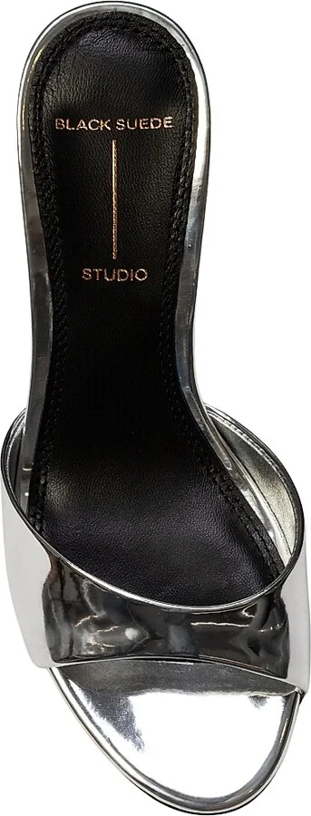 Women's Freddie 65MM Metallic Mules - Silver Metallic - Size 5 - Image 6