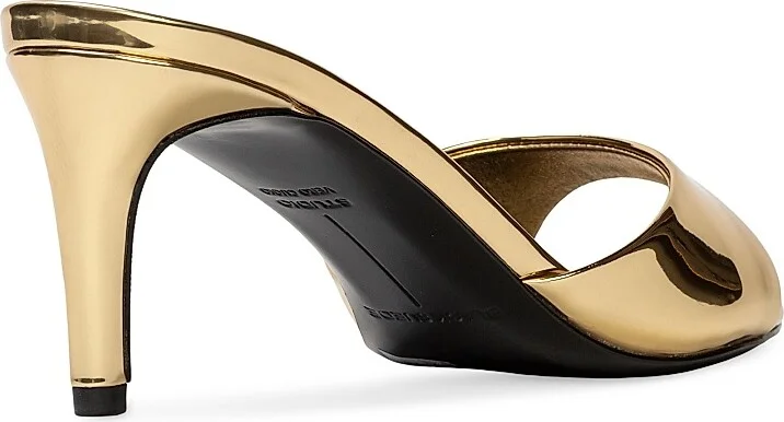 Women's Freddie 65MM Metallic Mules - Silver Metallic - Size 5 - Image 9