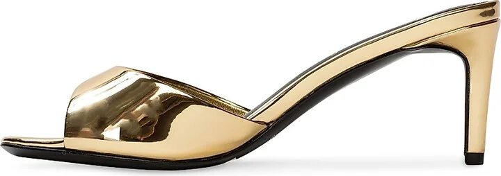 Women's Freddie 65MM Metallic Mules - Silver Metallic - Size 5 - Image 10