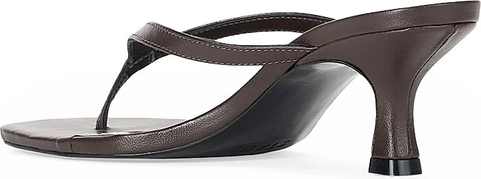 Women's Freja 60MM Leather Sandals - Espresso - Size 5.5 - Image 3