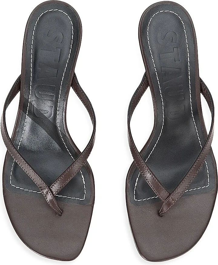 Women's Freja 60MM Leather Sandals - Espresso - Size 5.5 - Image 4