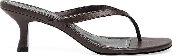 Women's Freja 60MM Leather Sandals - Espresso - Size 5.5