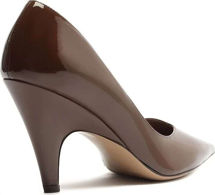 Women's Frenchie 85MM Leather Pumps - Rich Brown - Size 5.5 - Image 4