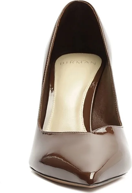 Women's Frenchie 85MM Leather Pumps - Rich Brown - Size 5.5 - Image 7