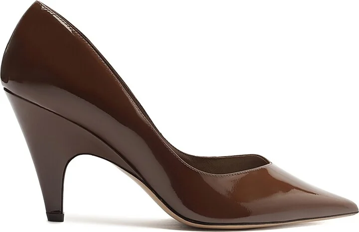 Women's Frenchie 85MM Leather Pumps - Rich Brown - Size 5.5