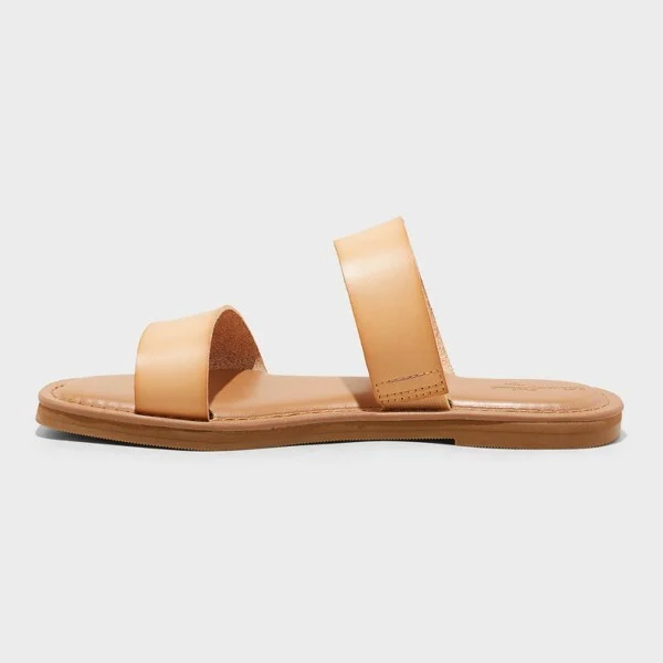 Women's Freya Wide Width Two Band Slide Sandals - Universal Thread™ : Slip-On, Contoured Footbed, Cushioned Insole - Image 3