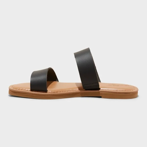 Women's Freya Wide Width Two Band Slide Sandals - Universal Thread™ : Slip-On, Contoured Footbed, Cushioned Insole - Image 4