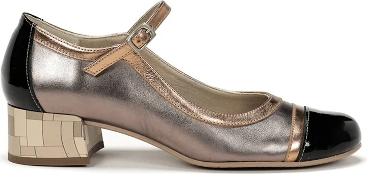 Women's Frida Heeled Mary Jane Shoes In Lamin Marmota