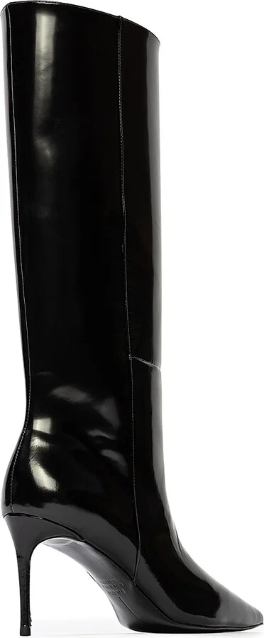 Women's Friday 80MM Knee High Boots - Black Box Leather - Size 5.5 - Image 4