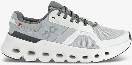 Womens Frost White F Cloudrunner 2 Cushioned-Sole Mesh Low-Top Trainers 3