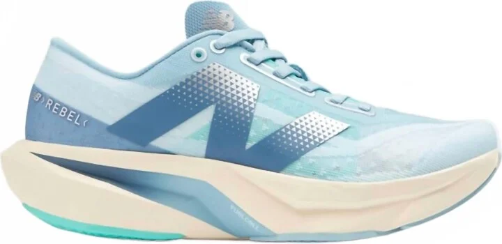 Women's Fuelcell Rebel V4 Shoes In Quarry Blue/chrome Blue/heron