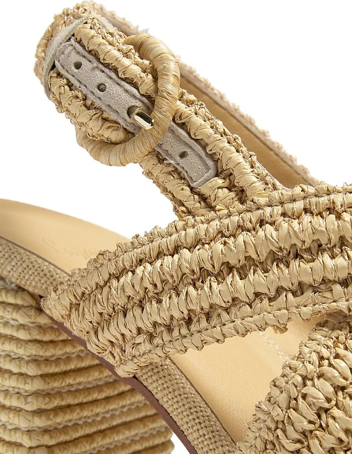 Women's Fulvia 130MM Raffia Platform Sandals - Raffia - Size 8 - Image 5