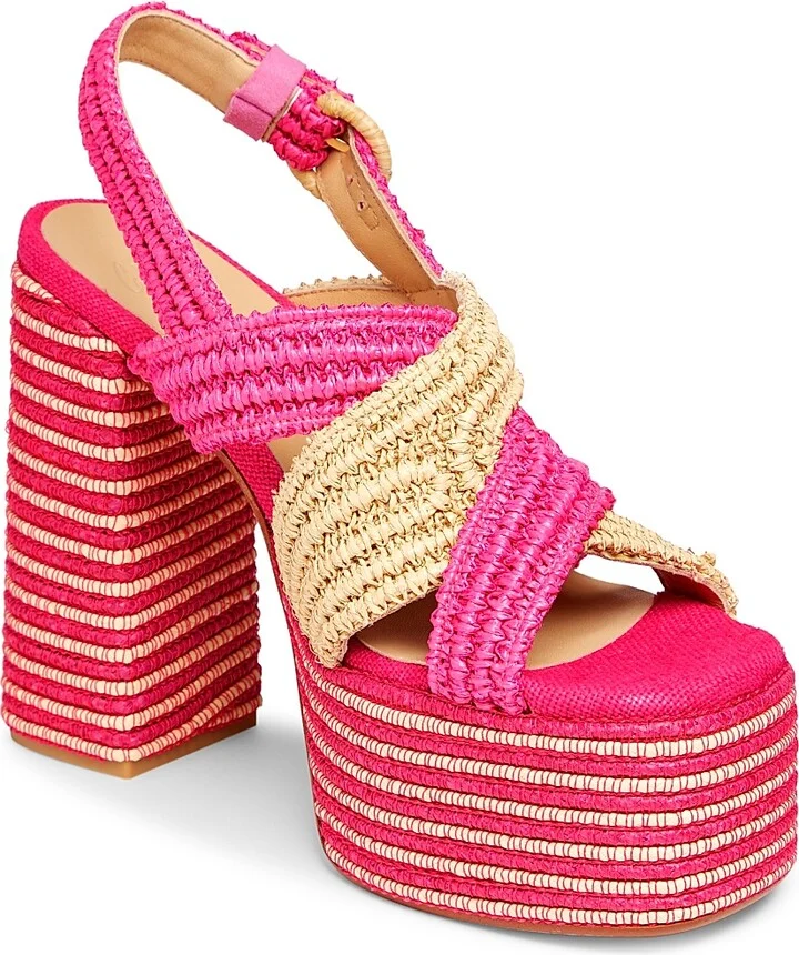Women's Fulvia 130MM Raffia Platform Sandals - Raffia - Size 8 - Image 7