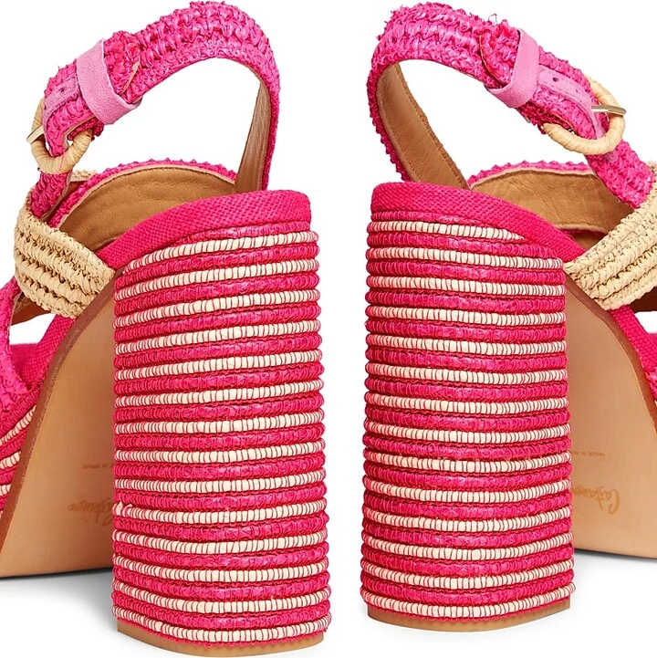 Women's Fulvia 130MM Raffia Platform Sandals - Raffia - Size 8 - Image 8