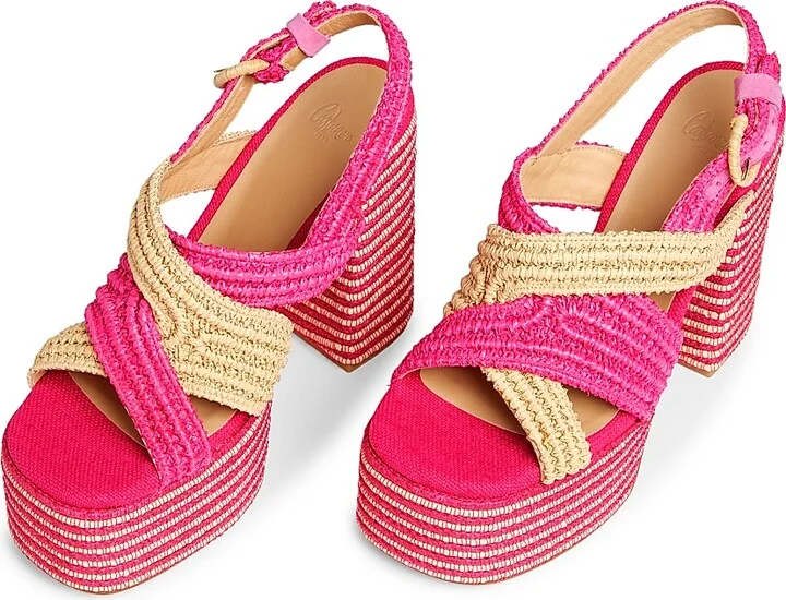 Women's Fulvia 130MM Raffia Platform Sandals - Raffia - Size 8 - Image 9