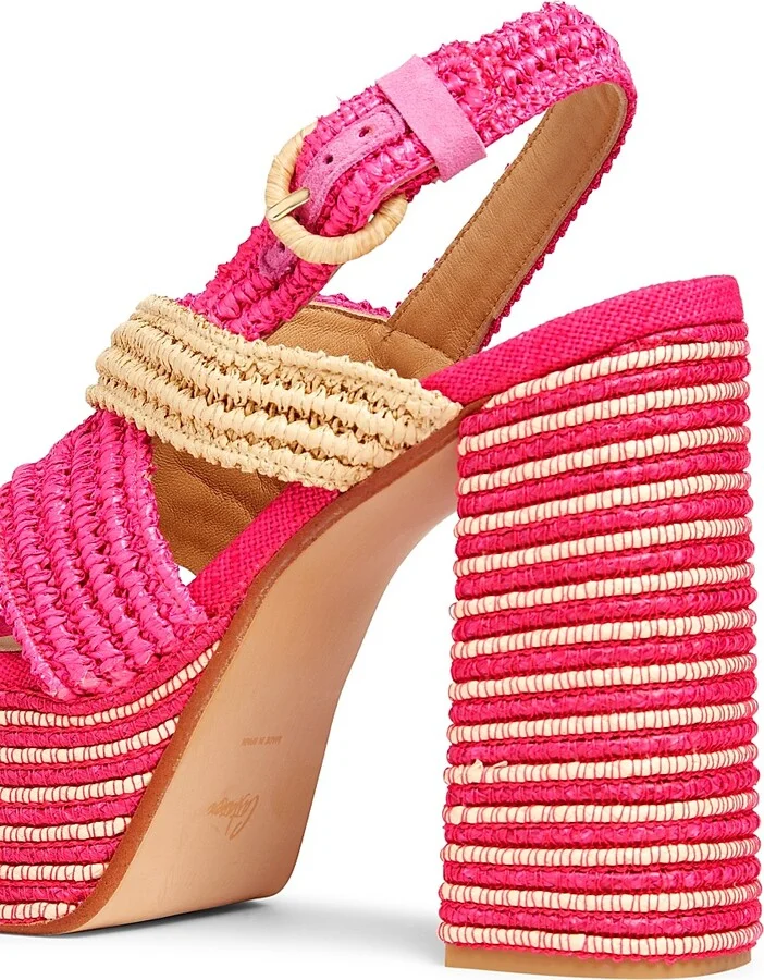 Women's Fulvia 130MM Raffia Platform Sandals - Raffia - Size 8 - Image 10
