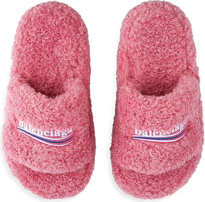 Women's Furry Platform Sandals - Pink - Size 8 - Image 5