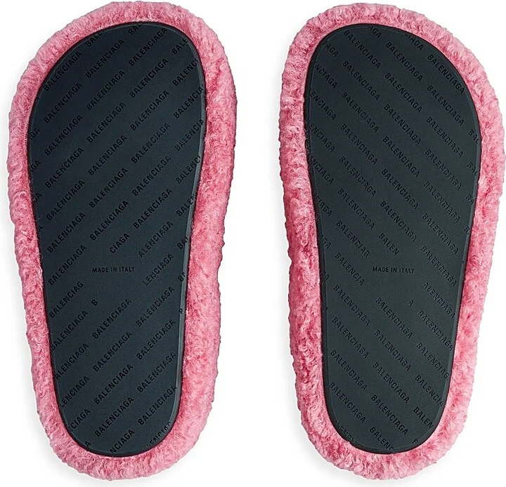 Women's Furry Platform Sandals - Pink - Size 8 - Image 7