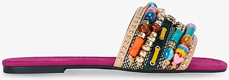 Womens Fushia cmb Southbank Bead-Embellished Woven Sandals Eur 42/ 9 Uk Women
