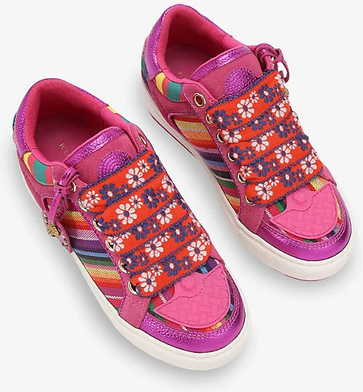 Womens Fushia cmb Southbank Tag Canvas and Suede Low-Top Trainers Eur 39 / 6 Uk Women - Image 2