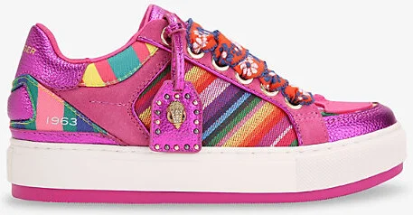 Womens Fushia cmb Southbank Tag Canvas and Suede Low-Top Trainers Eur 39 / 6 Uk Women