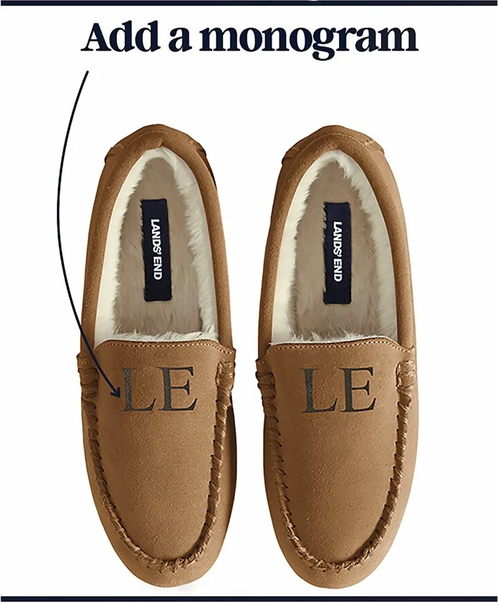 Women's Fuzzy Lined Suede Moccasin Slippers - Image 8