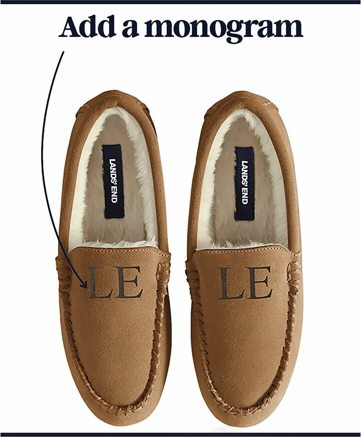 Women's Fuzzy Lined Suede Moccasin Slippers - Image 11