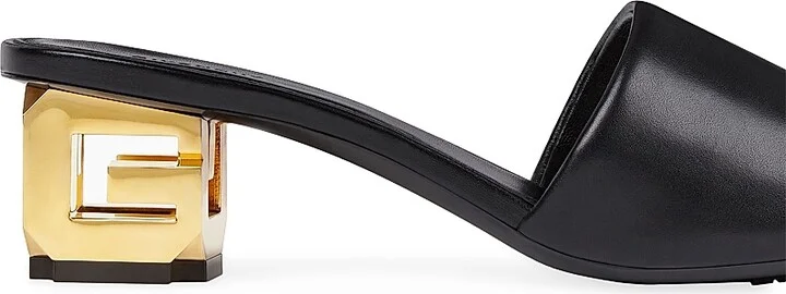 Women's G Cube Mules in Leather - Black - Size 6 - Image 6