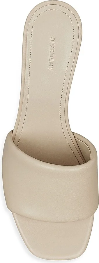 Women's G Cube Mules in Leather - Natural Beige - Size 6 - Image 6