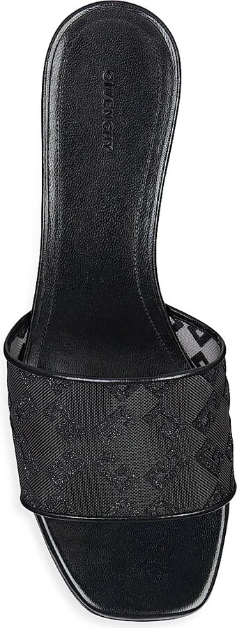 Women's G Cube Mules in Monogram 72 Mesh with Lurex - Black - Size 6 - Image 3